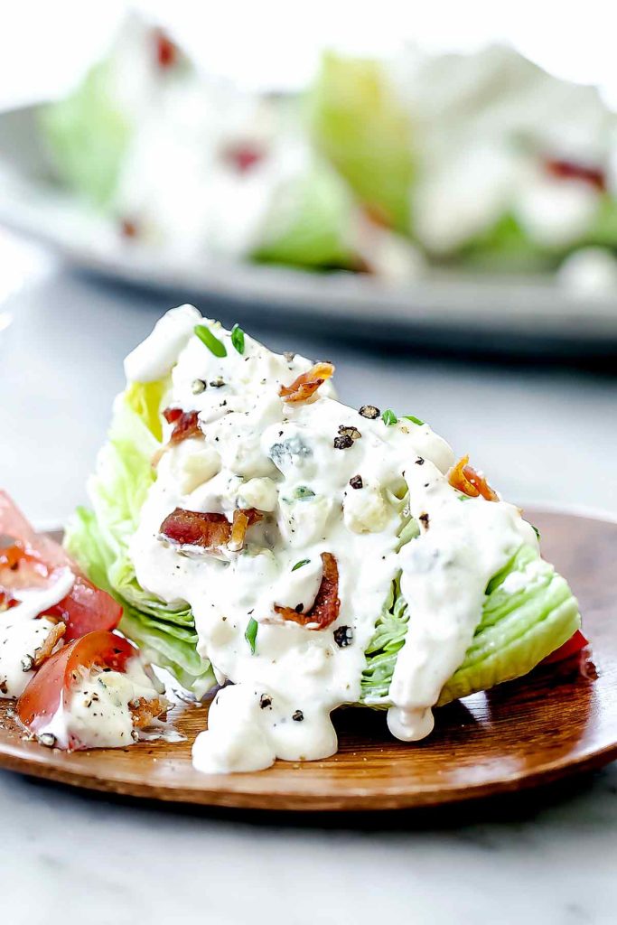 Wedge Salad with Blue Cheese Dressing foodiecrush.com