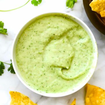 Creamy Avocado Salsa Verde | foodiecrush.com