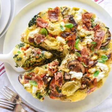 Slow Cooker Mediterranean Egg Casserole | foodiecrush.com